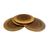 4 Wicker Chargers - 13" Round