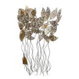 Gold Leaf Metal Wall Hanger - 40 x 22