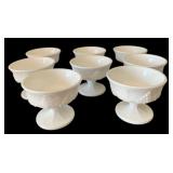8 Milk Glass Compotes - 3.5 x 4