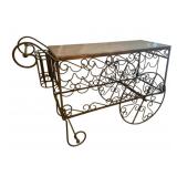 Metal/Marble Bar Cart - 32 x 46 x 18