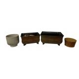 4 Assorted Planters - 12.5 x 6.5 x 9.5