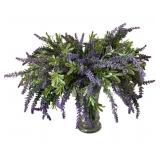 Glass Vase Lavender Flower Arrangement