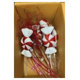 Assorted Red & White Candy Picks & More