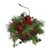 Handcrafted Christmas Arrangement in Metal Tin