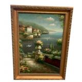 Framed Canvas Painting - Signed - 43 x 31 x 2.75