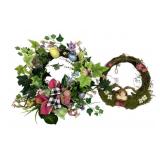 2 Easter Wreaths - 14.5" each