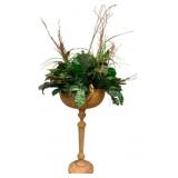 Faux Greenery Arrangement in Planter - 53 x 28