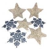 Star & Snowflake Ornaments - 14.5 x 14.5