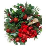 Handmade Christmas Deer Wreath - 26 x 28