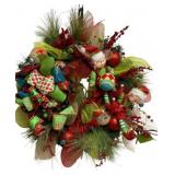 Handcarfted Christmas Lighted Elf Wreath