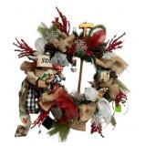 Handcarfted Christmas Lighted Golf Theme Wreath