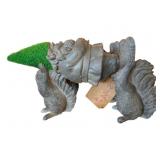 Squirrels Carrying Gnomes, Qty 2 - 11 x 6 x 3