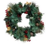 Decorated Artificial Holiday Wreath - 24"