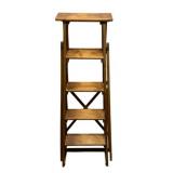 4-Step Wooden Ladder - 42 x 14.25 x 26