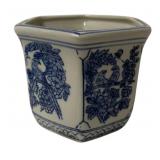 Blue & White Planter - 5 x 5.75