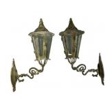 Pair of Antique Style Wall Lanterns - 24 x 9 x 12