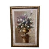 Framed Floral Print - Signed - 28 x 33.5