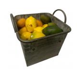 Artificial Lemons & Limes w/Tin Pail - 9 x 9 x 9