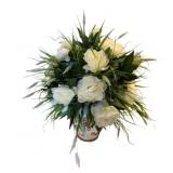 Peonies Floral Arrangement in Oriental Ginger Jar
