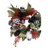 Handcrafted Lighted Gnome Themed Wreath
