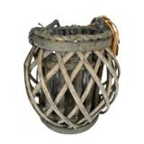 Rustic Wicker Lattice Candle Lantern