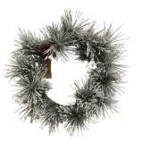 Flocked Berry Wreath - 26 x 26