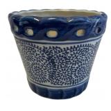 Blue & White Planter - 5 x 5.5