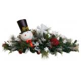 Handcrafted Christmas Lighted Mantle Arrangement