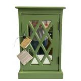 Mirrored Door Small Painted Stand / Cabinet