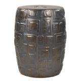 Elk Studio Cambeek Accent Stool, Black 18x14"