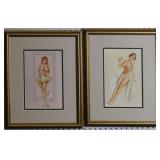 Set of 2 Pin Up Girls by Alberto Vargas
