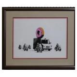 Doughnut Escort Giclee by Banksy