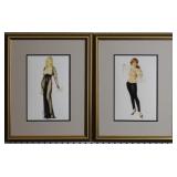 Set of 2 Pin Up Girls by Alberto Vargas