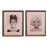 Marilyn Monroe Bubble Gum/ Audrey Hepburn Bubble G