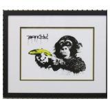 Monkey with Banana Gun by Banksy