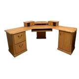 L-Shaped Corner Computer Desk w/ Drawers