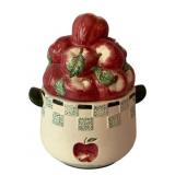 Apples Cookie Jar - 13 x 9.5 x 7