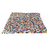 Vintage Handmade Yo-Yo Quilt - 77 x 90
