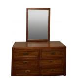 6 Drawer Dresser w/ Mirror - 70 x 52 x 18