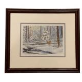 Framed Print "Deer Creek Hideaway" Signed