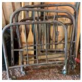 2 Vintage Metal Twin Bed Frames - 43 x 35.5