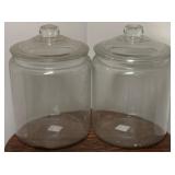 2 Glass Store Jars - 14 x 9