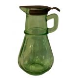 Uranium Glass Syrup Pitcher - 6.25" tall