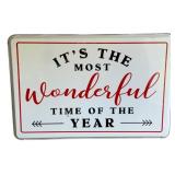 Metal Holiday Sign - 18.5 x 26
