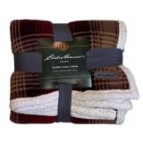 Eddie Bauer Sherpa Fleece Throw - New 50 x 70