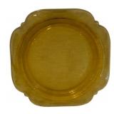 Amber Depression Glass Dish - 10.5"