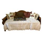 Wood Day Bed w/ bedding - 43 x 85 x 40