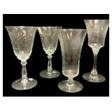4 Heisey Glass Stemware