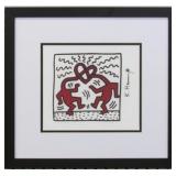 HEART HEAD PRINT BY KEITH HARING