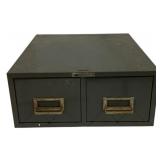 2 Drawer Metal File Cabinet - 14 x 16 x 7